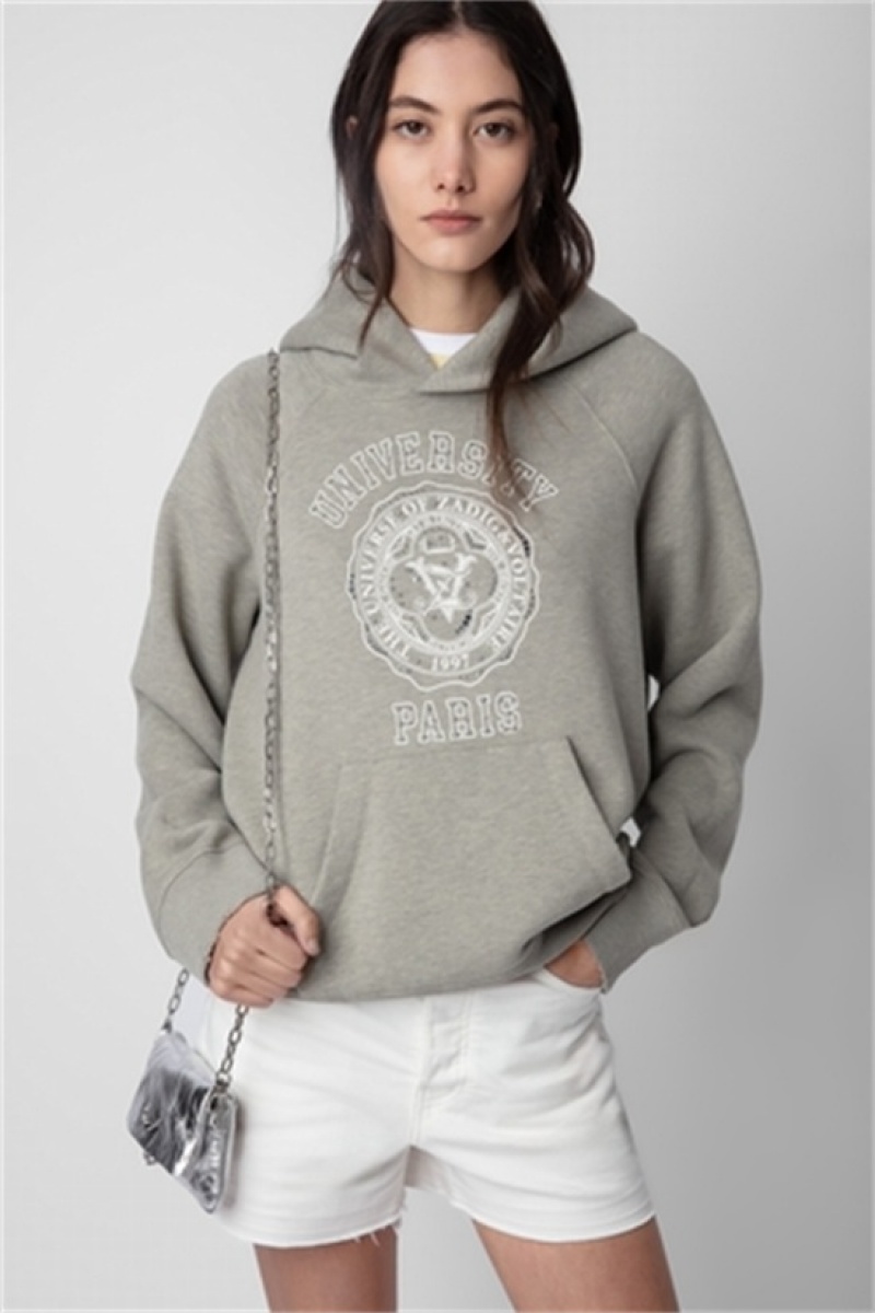 Trellis Zadig And Voltaire Georgy Diamante Hoodie | ZV-256244