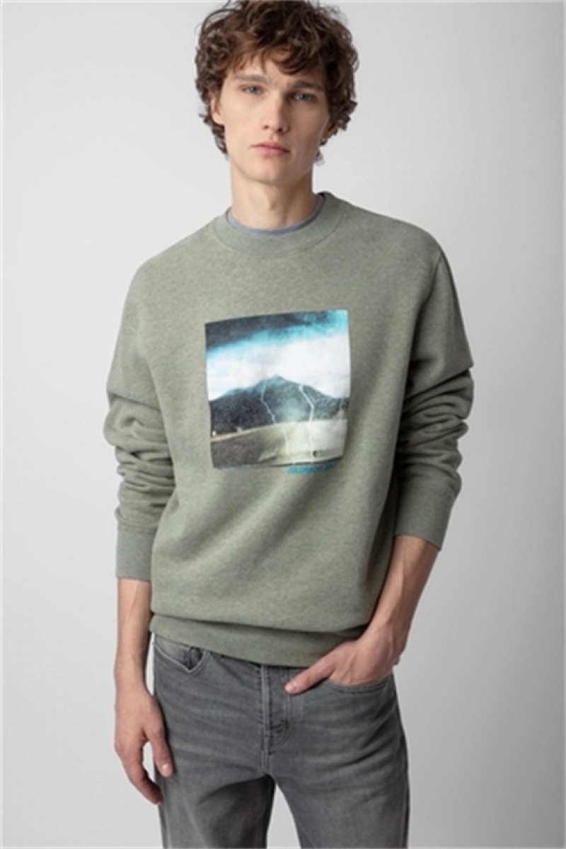 Trellis Zadig And Voltaire Simba Photoprint Sweatshirt | ZV-255742