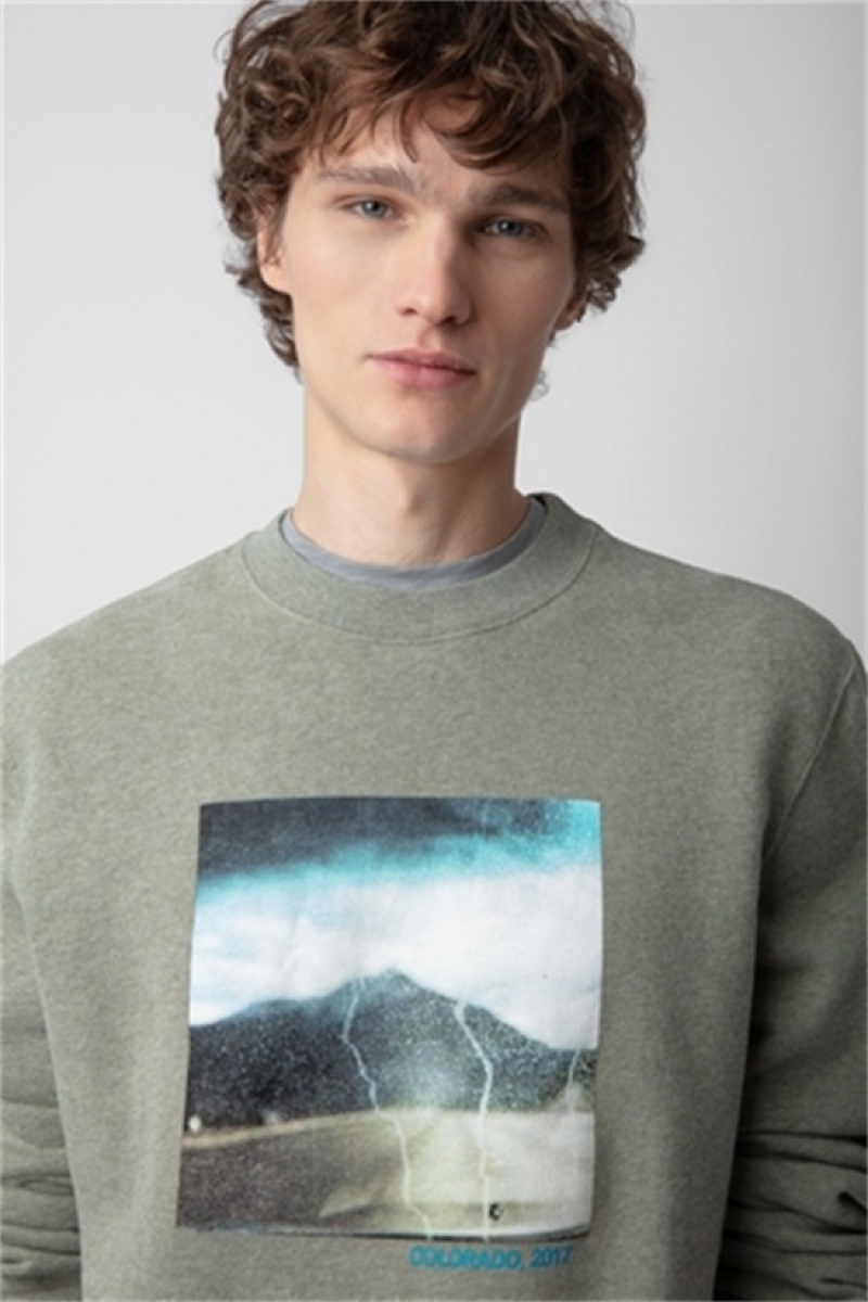 Trellis Zadig And Voltaire Simba Photoprint Sweatshirt | ZV-255742