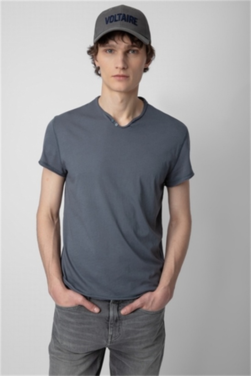 Uniform Zadig And Voltaire Monasti Arrow Henley T-shirt | ZV-255688