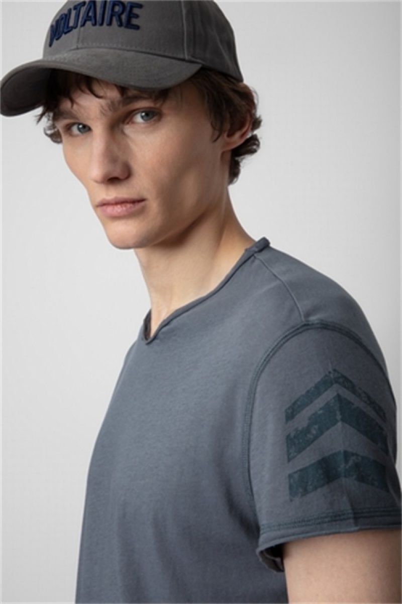 Uniform Zadig And Voltaire Monasti Arrow Henley T-shirt | ZV-255688