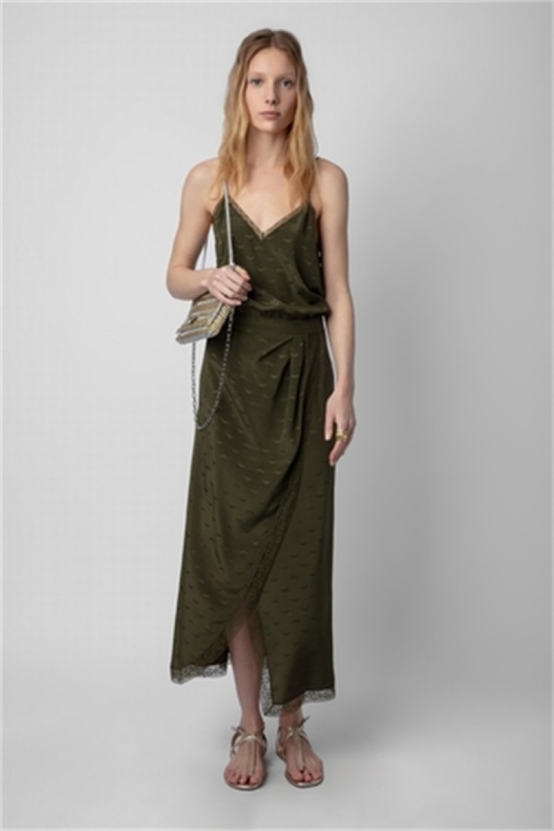 Wakame Zadig And Voltaire Rixi Silk Jacquard Dress | ZV-256374