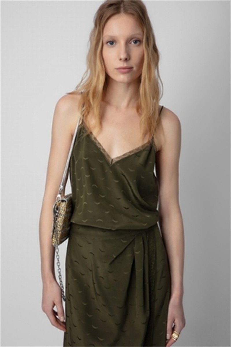 Wakame Zadig And Voltaire Rixi Silk Jacquard Dress | ZV-256374