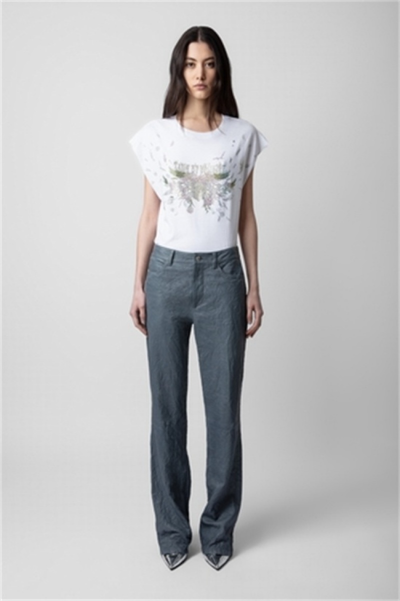 White Zadig And Voltaire Cecilia Concert Wings Tee | ZV-256279