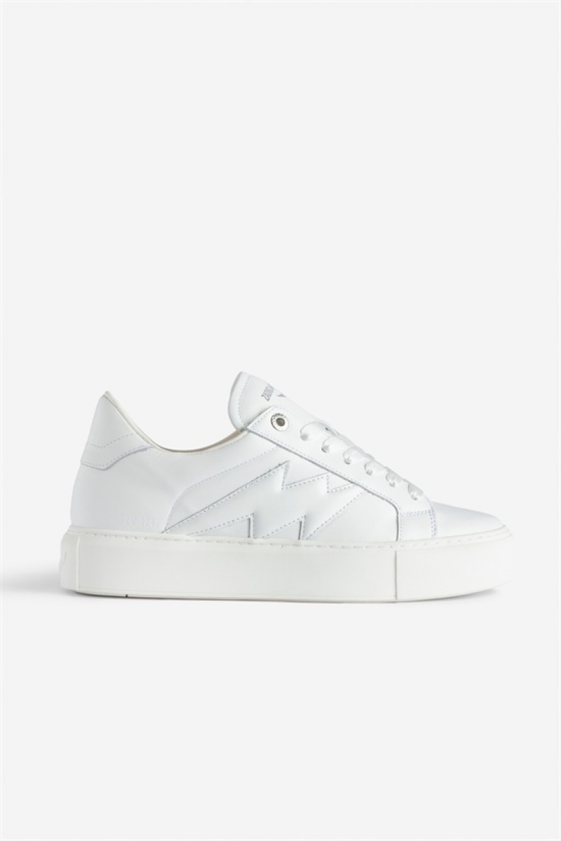 White Zadig And Voltaire La Flash Chunky Sneakers | ZV-255776