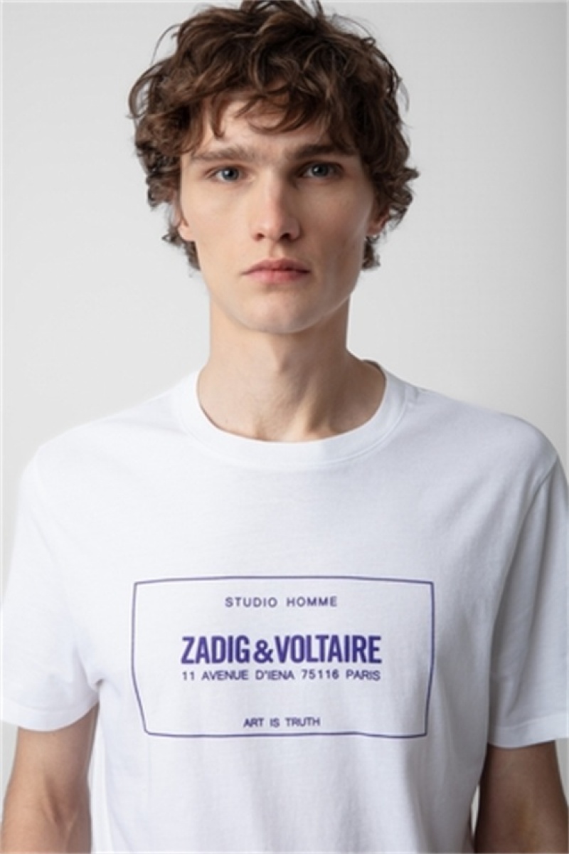 White Zadig And Voltaire Ted T-shirt | ZV-255698