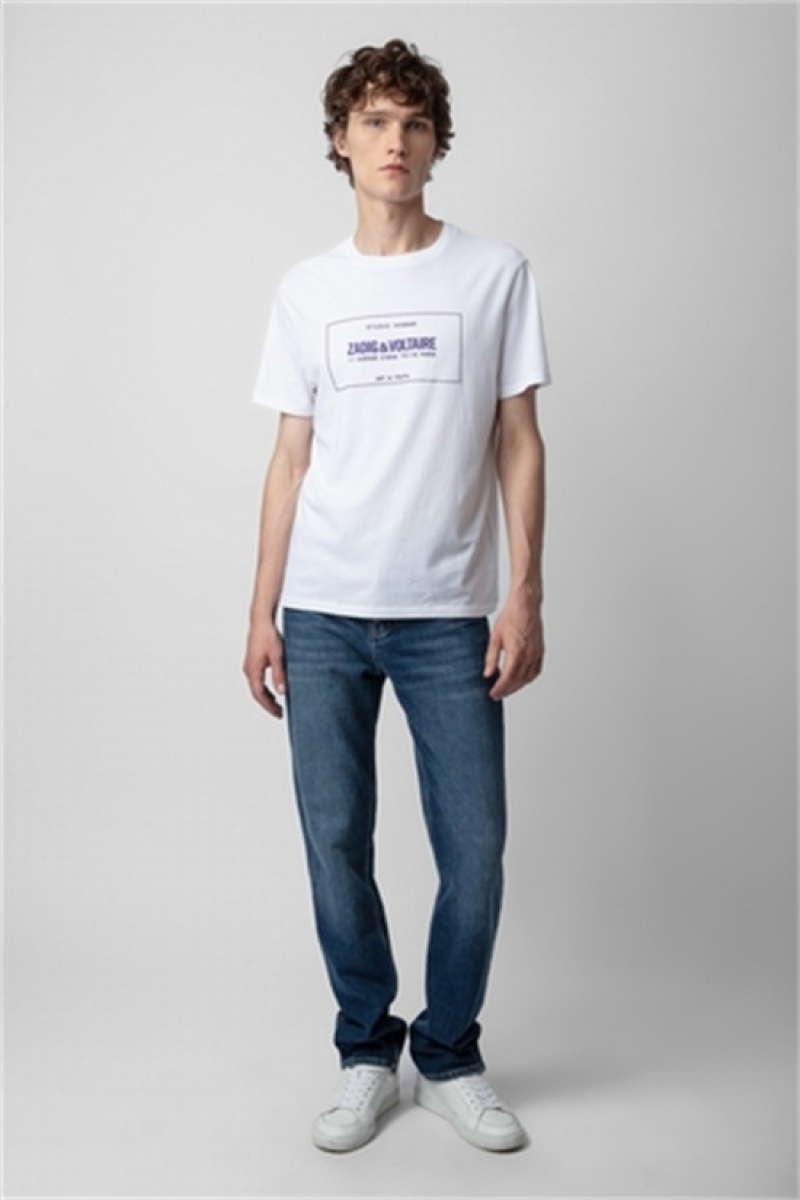 White Zadig And Voltaire Ted T-shirt | ZV-255698