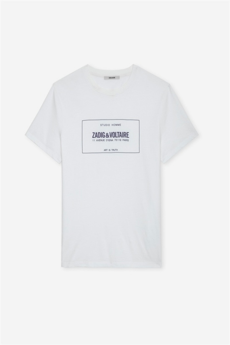 White Zadig And Voltaire Ted T-shirt | ZV-255698