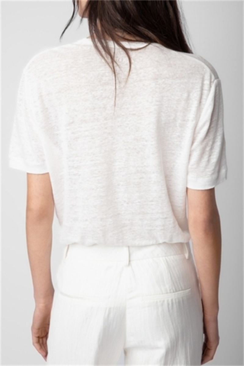 White Zadig And Voltaire Wassa T-shirt | ZV-256260