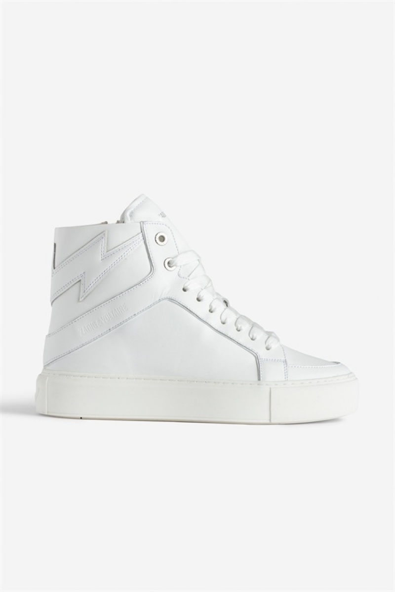 White Zadig And Voltaire Zv1747 High Chunky Sneakers | ZV-255775