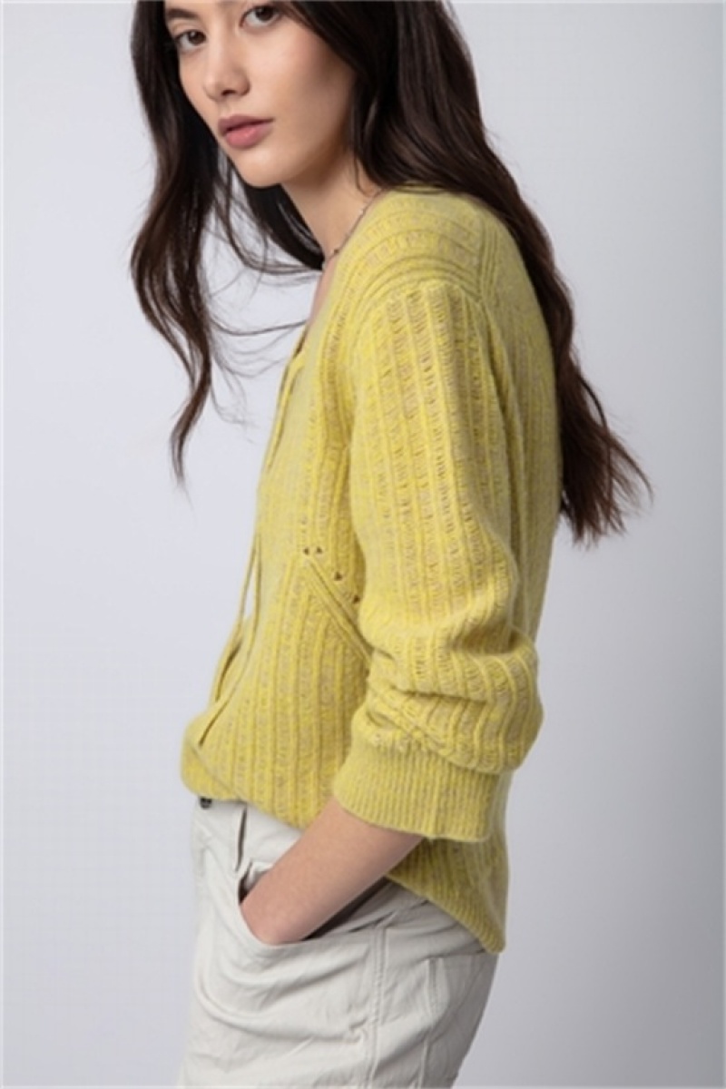 Yellow Zadig And Voltaire Fanny Sweater | ZV-256423