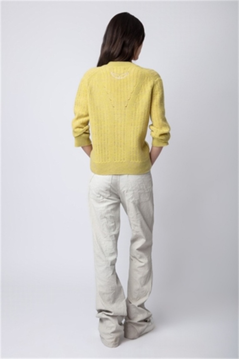 Yellow Zadig And Voltaire Fanny Sweater | ZV-256423